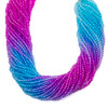Crystal 3.5x4mm Pink & Blue Ombre Faceted Rondelle Beads - 16 inch strand