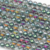 Cherry Tree Beads Crystal 8mm Watermelon Pink & Green Faceted Round Beads - 16 inch strand 