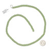 Crystal 4x6mm Opaque Matte Sage Green Faceted Rondelle Beads - Approx. 18 inch strand
