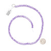 Crystal 4x6mm Opaque Lavender Purple Faceted Rondelle Beads with a Rainbow AB finish - Approx. 16 inch strand