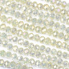 Crystal 4x6mm Pale Yellow Faceted Rondelle Beads with a Rainbow AB finish - Approx. 16 inch strand