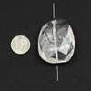 Cherry Tree Beads Clear Quartz approx. 30x40mm Faceted Through Drilled Flat Irregular Nugget Pendant - 1 piece 