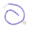 Mermaid Glass or Imitation Glass Moonstone 6x8mm Matte Lilac Purple Rondelle Beads - #17, 15 inch strand