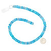 Mermaid Glass or Imitation Glass Moonstone 6x8mm Matte Turquoise Blue Rondelle Beads - #24, 15 inch strand