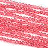 Crystal 3x4mm Pink Punch Faceted Rondelle Beads - Approx. 17 inch strand