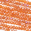 Cherry Tree Beads Crystal 4x6mm Peach Fuzz Faceted Rondelle Beads with a Rainbow AB finish - Approx. 17 inch strand 