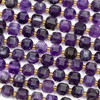 Amethyst 8-8.5mm Faceted Cube Beads - 8 inch strand