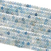 Aquamarine 4x5mm Faceted Rondelle Beads - 15 inch strand