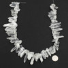 Clear Quartz approx. 6-16x16-36mm Top Drilled Point/Stick Beads - 15 inch strand