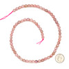 Rose Quartz 6mm Faceted Round Beads with an AB finish - 15 inch strand