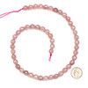 Rose Quartz 8mm Faceted Round Beads with an AB finish - 15 inch strand