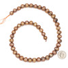 Fresh Water Pearl 9x10mm Golden Brown Potato Beads - 17 inch strand