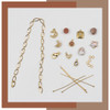 Gold Paper Clip Chain Charm Bracelet Kit - bkit-41