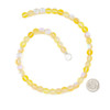 Mermaid Glass or Imitation Glass Moonstone 8mm Matte Yellow Sunshine Round Beads - 15 inch strand