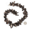 Brown Mother of Pearl 8-20mm Chip Beads - 14 inch strand