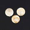 Cherry Tree Beads Cypraecassis Rufa Shell 30mm Double Drilled & Double Sided Coin Link - 1 per bag 