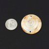 Cherry Tree Beads Cypraecassis Rufa Shell 30mm Double Drilled & Double Sided Coin Link - 1 per bag 