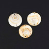 Cypraecassis Rufa Shell 30mm Double Drilled Coin Pendant - 1 per bag