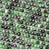 Ruby Zoisite 3x4mm Faceted Rondelle Beads - 15 inch strand