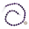 Amethyst 10mm Faceted Coin Beads - 15 inch strand