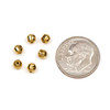 Gold Plated  4.5mm Scrimp Round Findings - 6 pieces