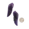 Amethyst approx. 57x20mm Top Drilled Wing Pendant - 1 per bag