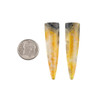 Cherry Tree Beads Bumblebee Jasper 12x48mm Top Front Drilled Triangle Pendant Pair - 2 pieces 