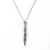Silver 304 Stainless Steel Large Crystal Cage Necklace - 30 inch, 2 inch extender