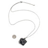 Silver 304 Stainless Steel Large Crystal Cage Necklace - 30 inch, 2 inch extender