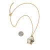 Gold Plated 304 Stainless Steel Small Crystal Cage Necklace - 18 inch, 2 inch extender