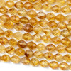 Citrine 6x8mm Faceted Rice Beads - 15 inch strand