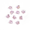Crystal 8mm Pink Faceted Butterfly Beads with an AB finish - 8 inch strand