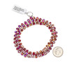 Crystal 4x6mm Opaque Cherry Red Faceted Heishi Beads with an AB finish - 24 inch circular strand