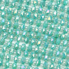 Crystal 4x6mm Opaque Mint Green Faceted Heishi Beads with an AB finish - 24 inch circular strand