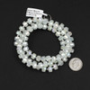 Crystal 5x8mm Opaque Pearl White Faceted Heishi Beads with an AB finish - 22 inch circular strand