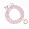 Crystal 6mm Opaque Primrose Pink Faceted Round Beads with an AB finish - 20 inch circular strand