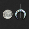 Cherry Tree Beads Abalone Paua Shell 20mm Vertical Drilled Crescent Moon Tiny Beads - 2 pieces 