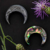 Cherry Tree Beads Shell 18x20mm Vertical Drilled Crescent Moon - 1 per bag 