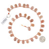 Cherry Tree Beads Peach Moonstone 8x12mm Top Drilled Faceted Flat Teardrop Beads 