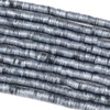 Polymer Clay 1x6mm Heishi Beads - Shimmering Grey #EF15, 16 inch strand