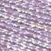 Crystal 6x8mm Opaque Heather Purple Faceted Oval Beads with an AB finish - 8 inch strand