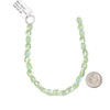 Crystal 6x8mm Opaque Pistachio Green Faceted Oval Beads with an AB finish - 8 inch strand