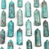 Group of natural gemstone Amazonite crystal towers measuring approximately 2 to 3 inches, showcased for Cherry Tree Beads product display.