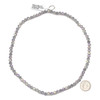 Cherry Tree Beads Crystal approx. 4x6mm Opaque Light Ash Gray Faceted Rondelle Beads with an AB finish - Approx. 15 inch circular strand 