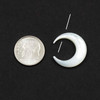 Cherry Tree Beads White Shell 19x20mm Top Drilled Crescent Moon Tiny Focals - 2 pieces 