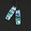 Cherry Tree Beads Abalone Paua Shell approx. 13x38mm Rounded Rectangle Pendant Pair - 2 pieces 