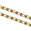Raw Brass Chain with 6.5mm Round Links and Barbell -  2 meters