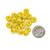 Glass 5x8mm Opaque Lemon Zest Yellow Rondelle Beads with an AB finish - 16 inch strand