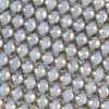 Glass Bead - 8mm Blue Opaline Faceted Round Beads with Silver Plating, 11 inch strand