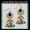 Cherry Tree Beads Black Luna Moth Earring Kit - #028 